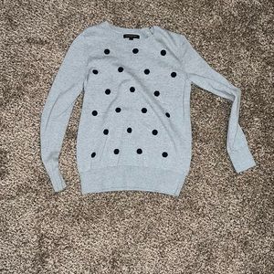 Gray Banana Republic Polka Dot Sweater size Small